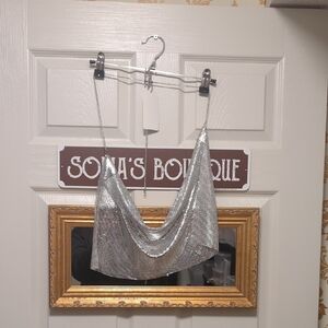 Silver Chainmail Crop Top